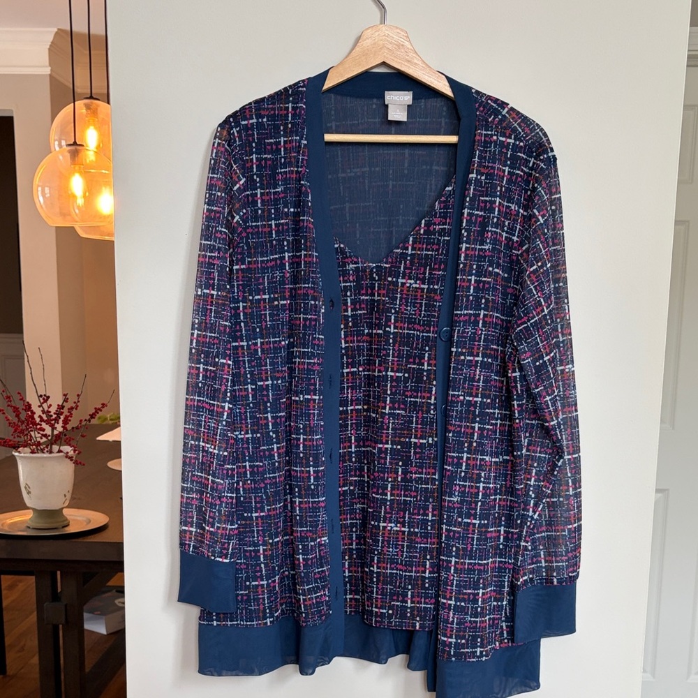 Chico's‎ Cardigan Set Navy